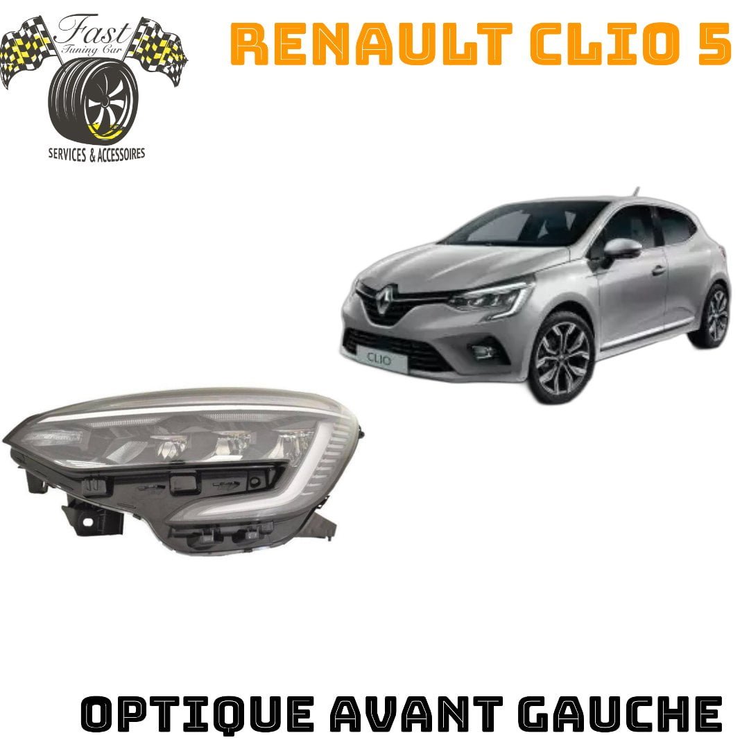 Phare optique avant gauche à led pour renault clio v phase 1, 2019-2023, neuf