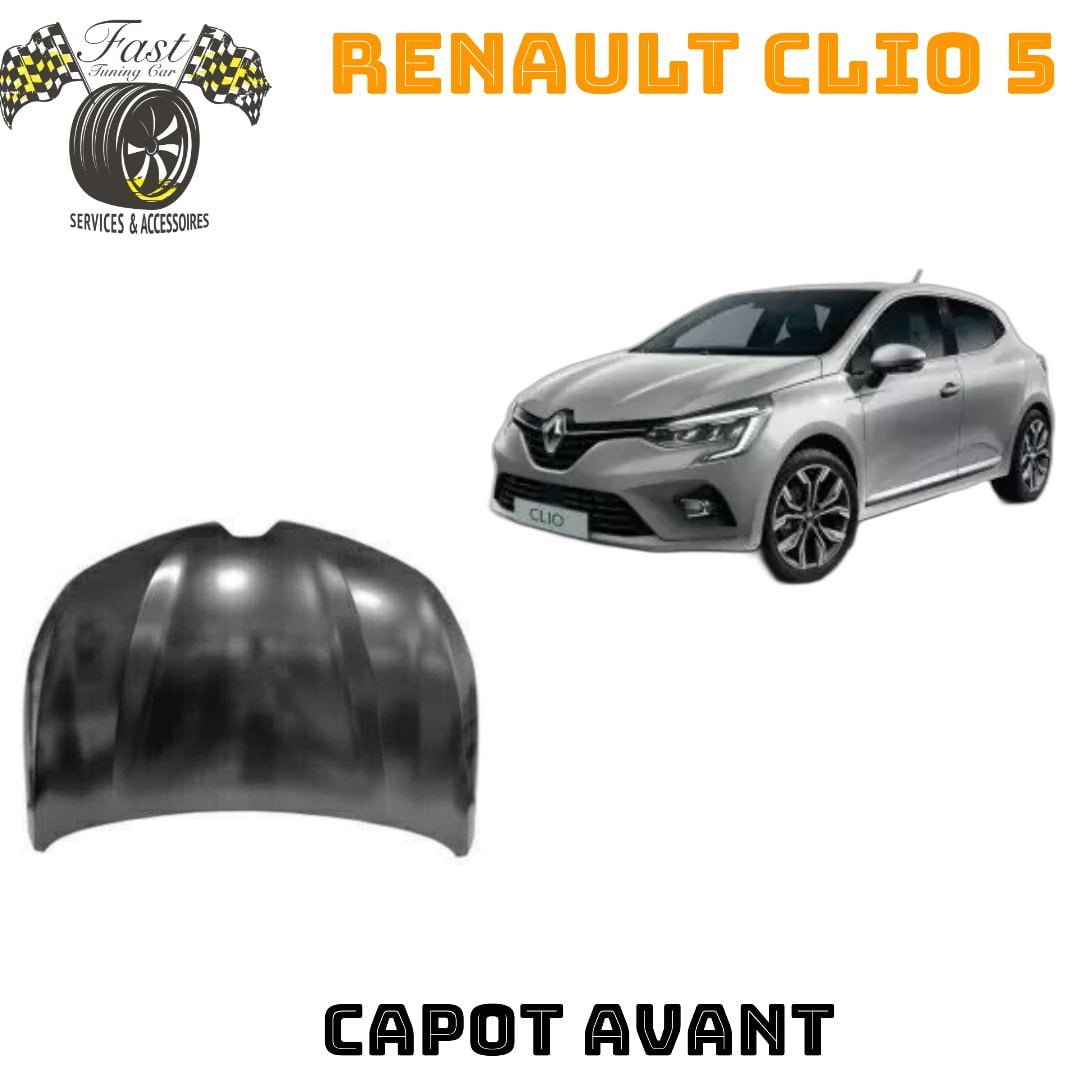 Capot moteur pour renault clio v phase 1, 2019-2023, en aluminium, neuf à peindre