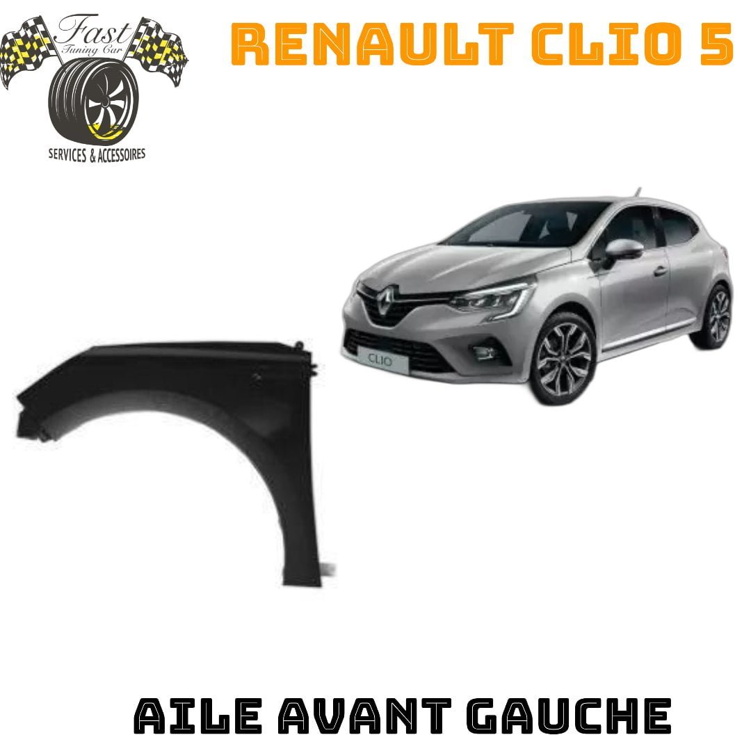 Aile avant gauche pour renault clio v phase 1, 2019-2023. neuve à peindre