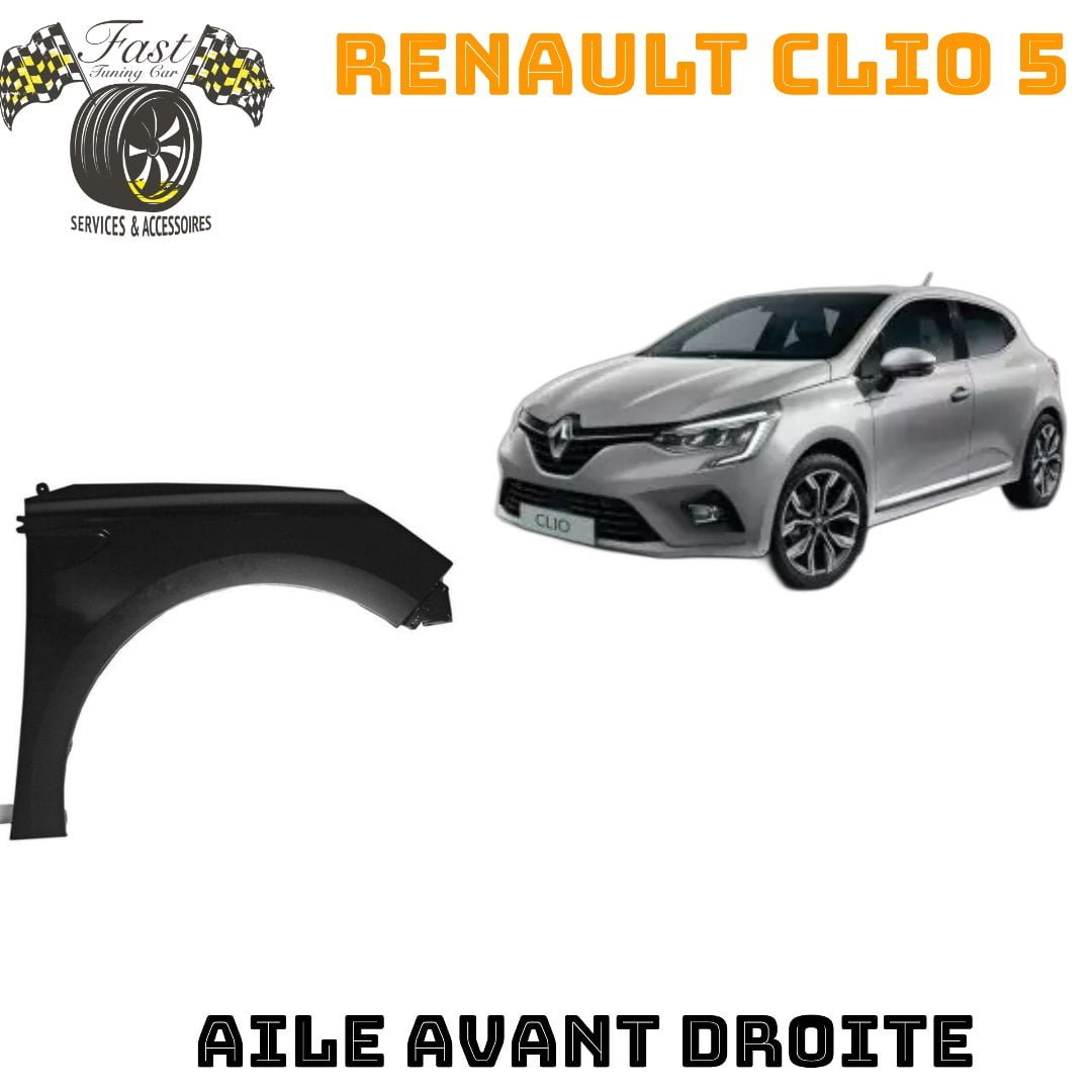 Aile avant droite pour renault clio v phase 1, 2019-2023, neuve à peindre