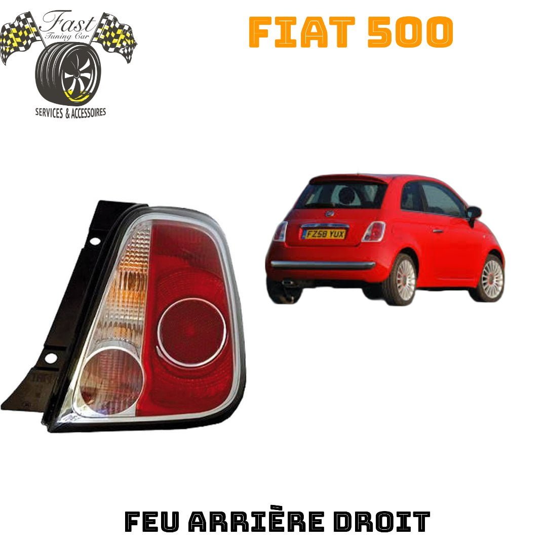Feu arrière droit pour fiat 500 phase 1, 2007-2015, neuf