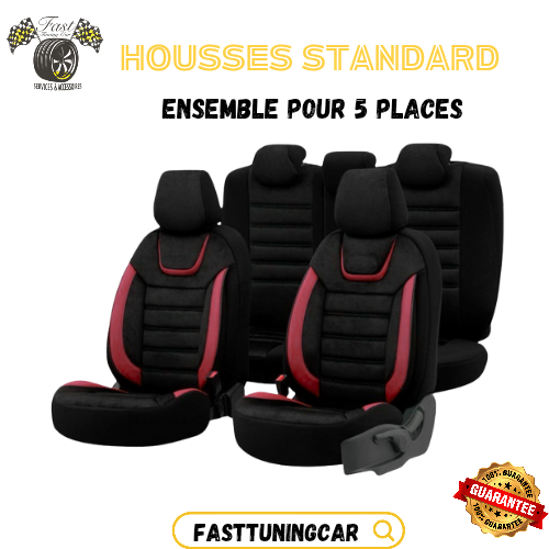 Housses Standard Noir & Rouge – Look Sport Premium