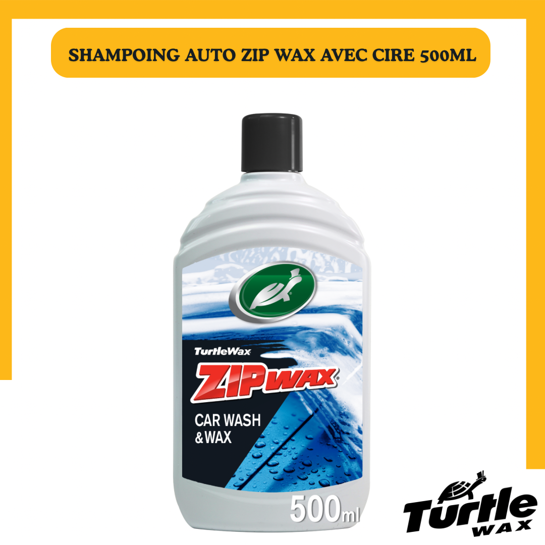 Turtle Wax Zip Wax – Shampoing Auto avec Cire Carnauba 500ML