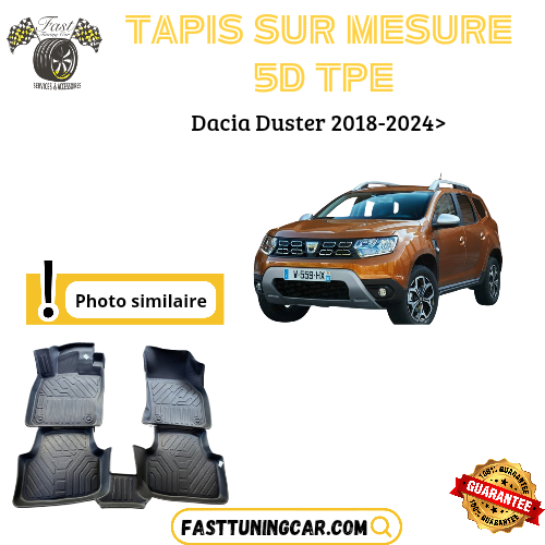 Tapis sur mesure 5D TPE Dacia Duster 2018-2024