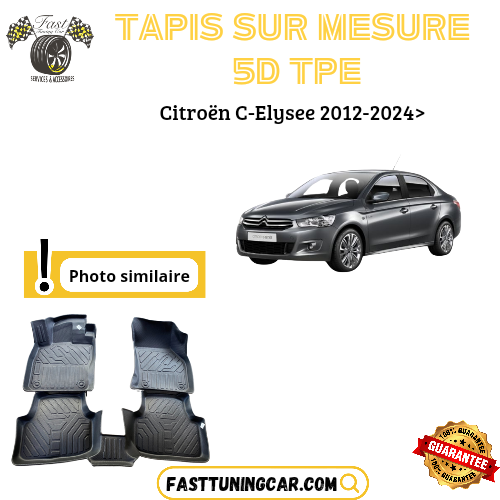 Tapis sur mesure 5D TPE Citroën C-Elysée 2012-2024>