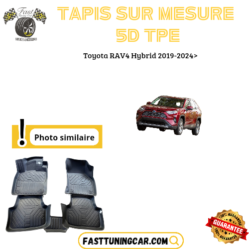 Tapis sur mesure 5D TPE Toyota RAV4 Hybrid 2019-2024>