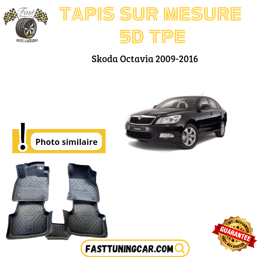 Tapis sur mesure 5D TPE Skoda Octavia 2009-2016