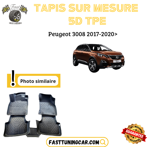 Tapis sur mesure 5D TPE Peugeot 3008 2017-2023