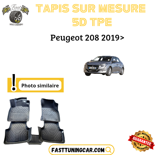 Tapis sur mesure 5D TPE Peugeot 208 2019>