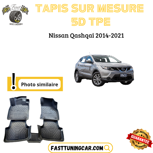 Tapis sur mesure 5D TPE Nissan Qashqai 2014-2021