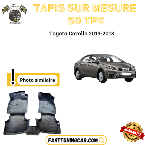 Tapis sur mesure 5D TPE Toyota Corolla 2013-2018