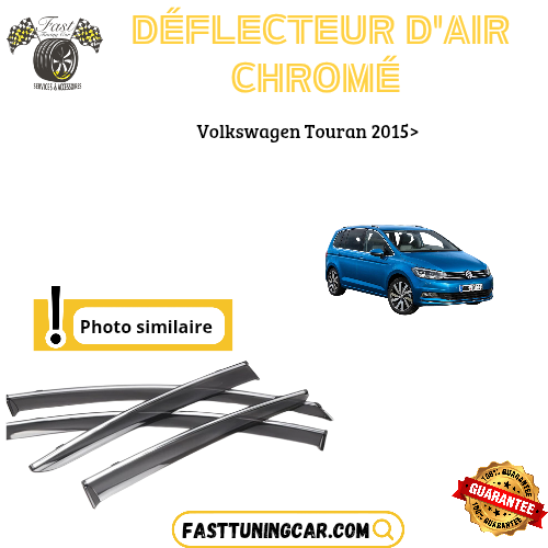 Déflecteur d’air noir et chromé Volkswagen Touran 2015+