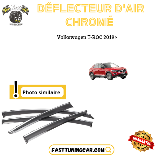 Déflecteur d’air noir et chromé Volkswagen T-roc 2019+