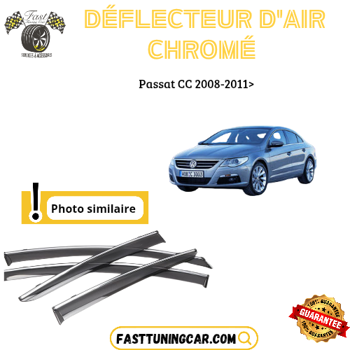 Déflecteur d’air noir et chromé Volkswagen Passat CC 2008-2011 >