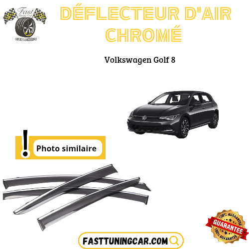 Déflecteur d’air noir et chromé Volkswagen Golf 8