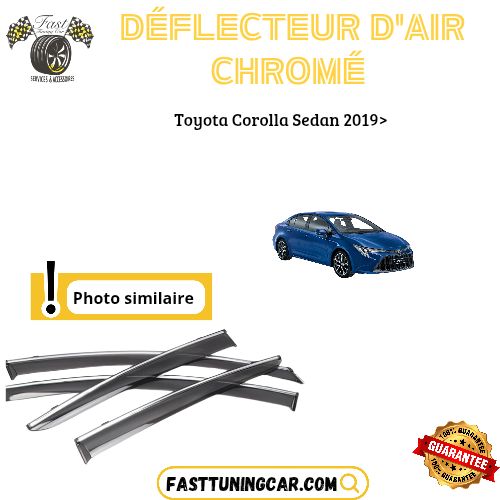 Déflecteur d’air noir et chromé Toyota Corolla Sedan 2019+