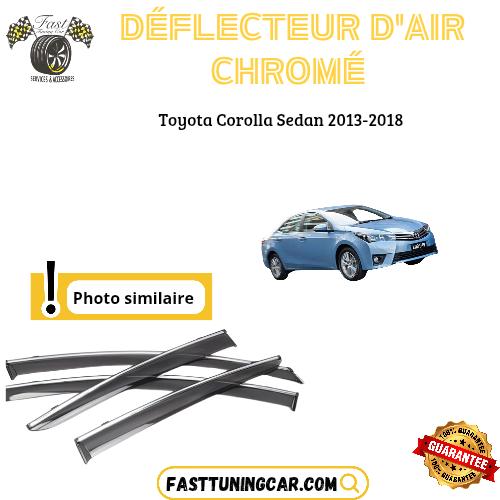 Déflecteur d’air noir et chromé Toyota Corolla Sedan 2013-2018