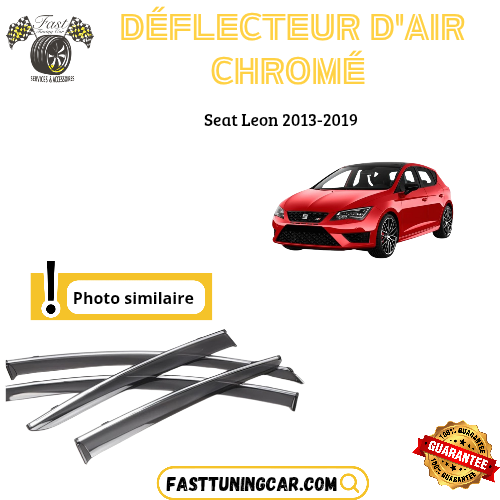 Déflecteur d’air noir et chromé Seat Leon 2013-2019