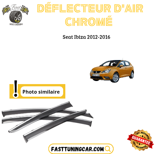 Déflecteur d’air noir et chromé Seat Ibiza 2012-2016