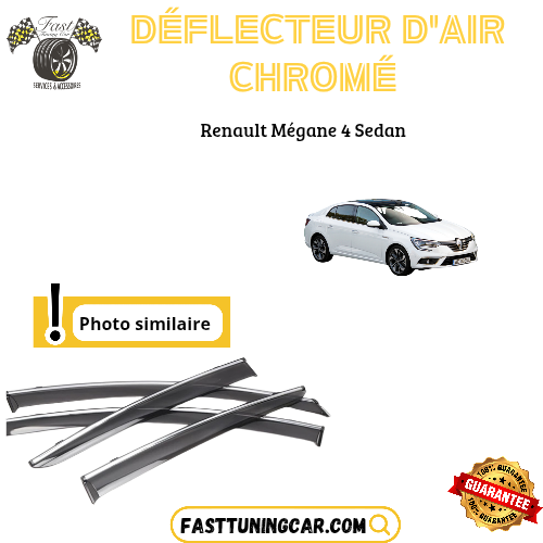 Déflecteur d’air noir et chromé Renault Megane 4 Sedan