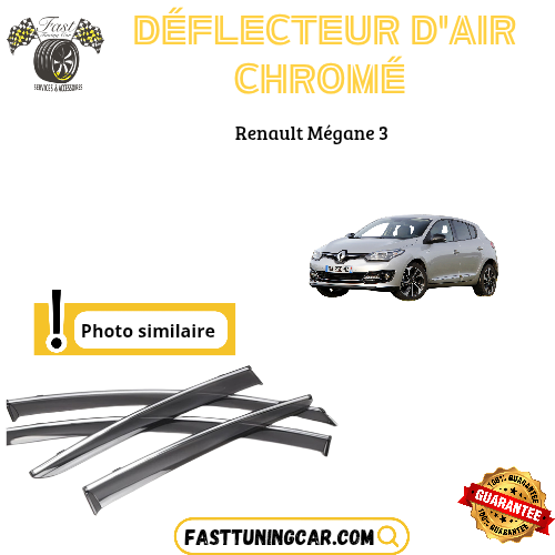 Déflecteur d’air noir et chromé Renault Megane 3