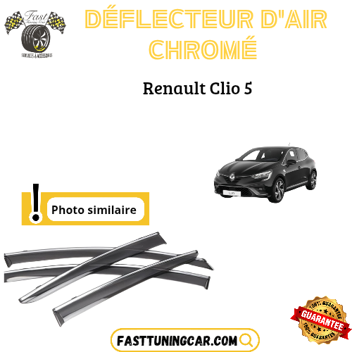 Déflecteur d’air noir et chromé Renault Clio 5