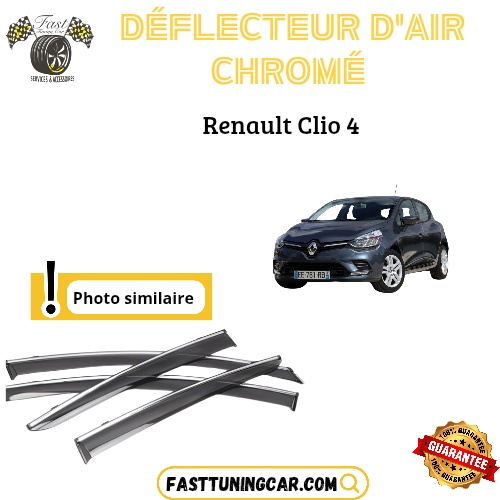 Déflecteur d’air noir et chromé Renault Clio 4