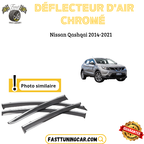 Déflecteur d’air noir et chromé Nissan Qashqai 2014-2021