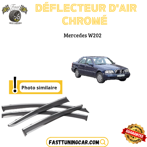 Déflecteur d’air noir et chromé Mercedes W202