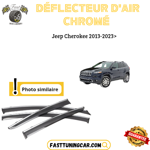 Déflecteur d’air noir et chromé Jeep cherokee 2013-2023>