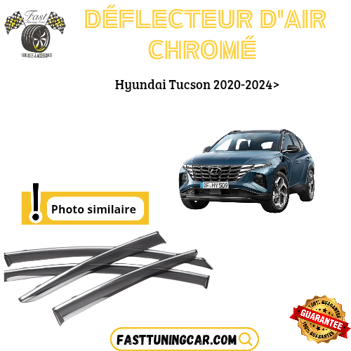 Déflecteur d’air noir et chromé Hyundai Tucson 2020-2024>