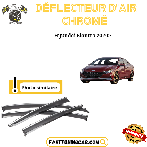 Déflecteur d’air noir et chromé Hyundai Elantra 2020+