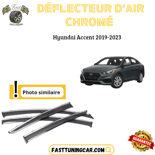 Déflecteur d’air noir et chromé Hyundai Accent 2019-2023