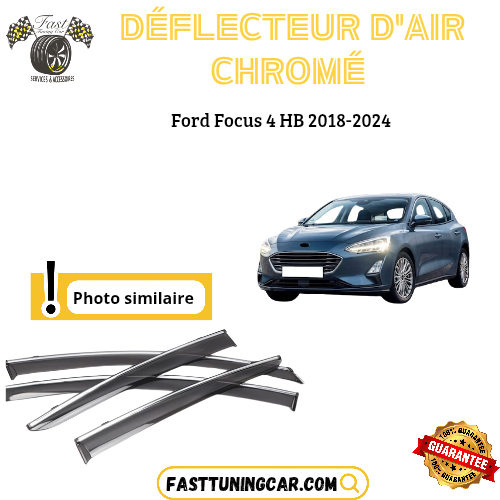Déflecteur d’air noir et chromé Ford Focus 3 HB 2011-2018
