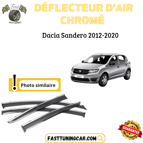 Déflecteur d’air noir et chromé Dacia sandero 2012-2020