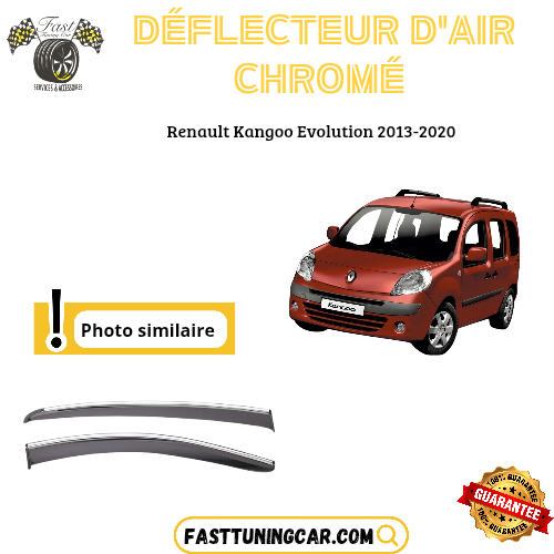 Déflecteur d’air noir et chromé Renault Kangoo Evolution 2013-2020