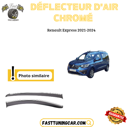 Déflecteur d’air noir et chromé Renault Express 2021-2024