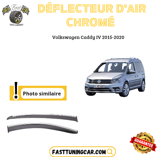 Déflecteur d’air noir et chromé Volkswagen caddy 2015-2020
