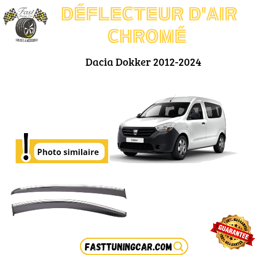 Déflecteur d’air noir et chromé Dacia Dokker 2012-2024