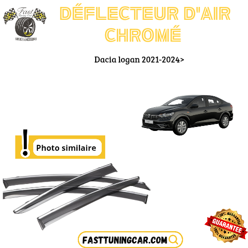 Déflecteur d’air noir et chromé Dacia Logan 2021/2024>