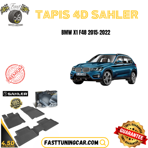 Tapis sur mesure 4D Premium BMW X1 F48 2015-2022