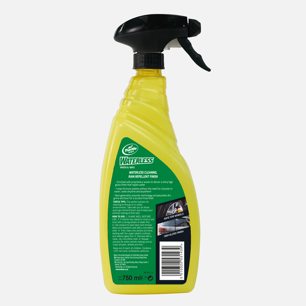 Turtle Wax Waterless Wash & Wax – Nettoyant & Cire Sans Eau 750 ml
