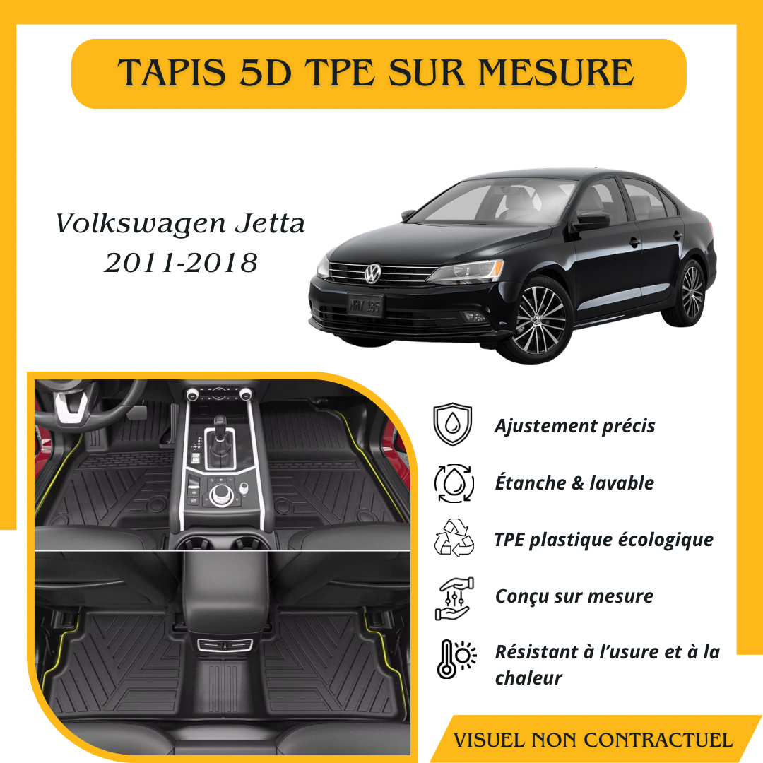 Tapis sur mesure 5D TPE Volkswagen Jetta 2011-2018