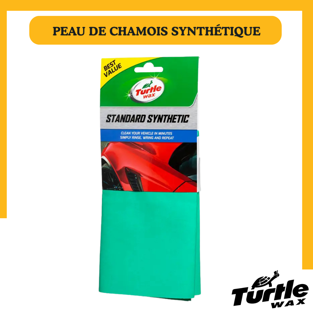 Turtle Wax Standard Synthetic – Peau de Chamois Synthétique 40 x 35 cm
