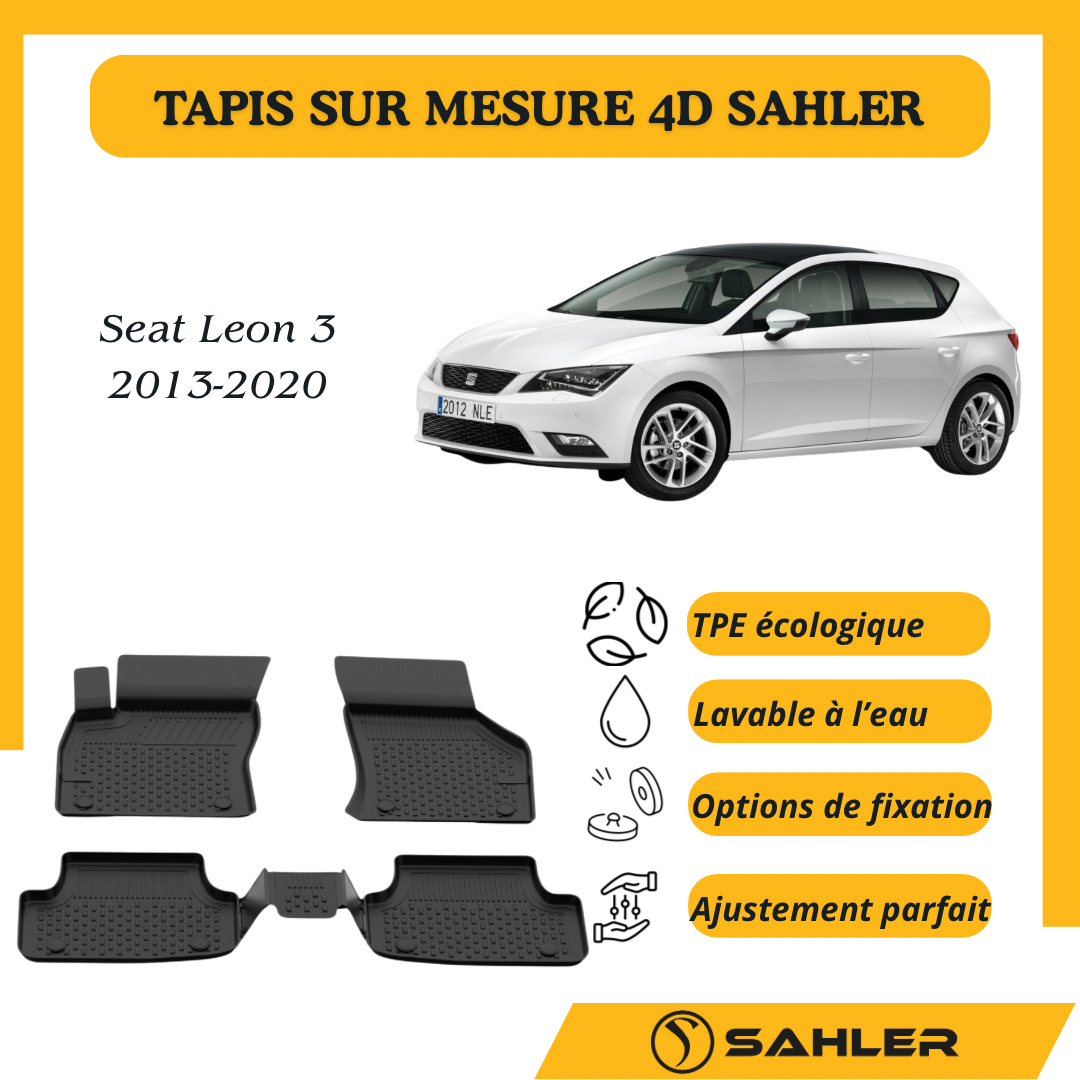 Tapis Sur Mesure 4D Seat Leon 3 2013-2020