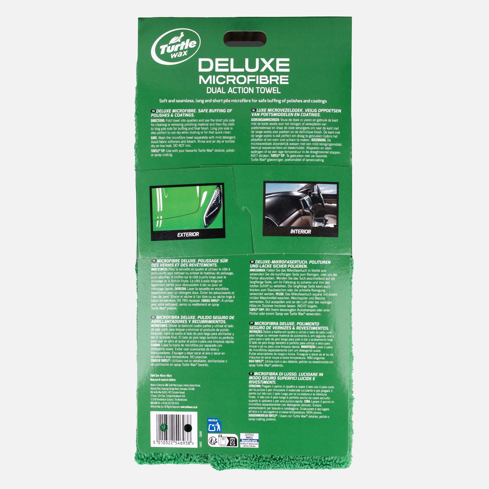 Turtle Wax Serviette Microfibre Deluxe Double Action