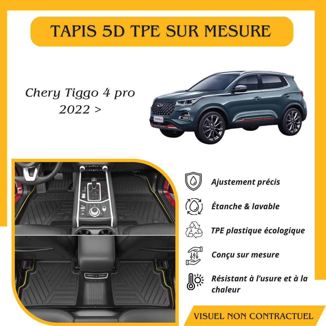 Tapis sur mesure 5D TPE Chery Tiggo 4 pro 2022 >