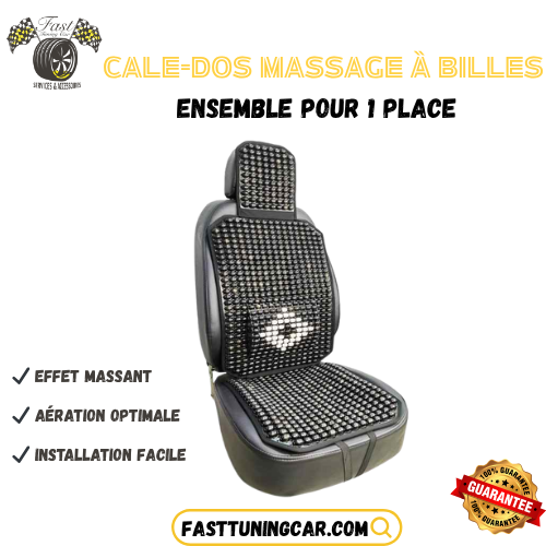 Cale-dos massage à billes – Confort ventilé pour siège auto