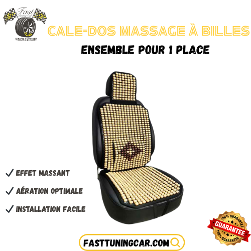 Cale-dos massage à billes – Confort ventilé pour siège auto