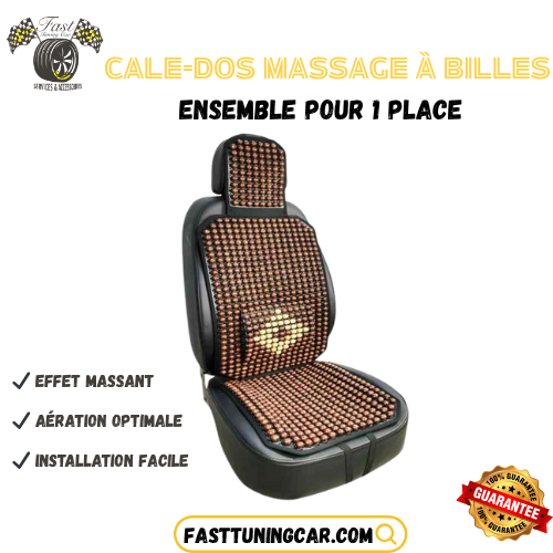 Cale-dos massage à billes – Confort ventilé pour siège auto